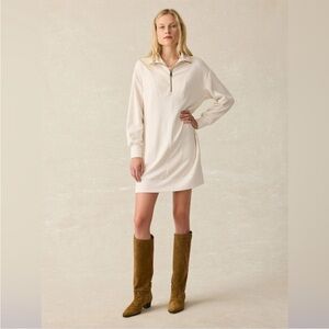 NWT Faherty Legend Quarter Zip Dress